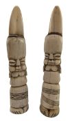 PAIR OF WEST AFRICAN TRIBAL BONE DIVINITY FERTILITY ICONS