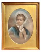 19TH CENTURY ENGLISH SCHOOL - MID 19TH CENTURY PASTEL ON PAPER PORTRAIT PAINTING