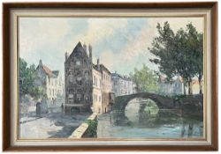 BERNARD LAARHOVEN (DUTCH) - OIL ON CANVAS LANDSCAPE PAINTING