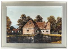 N. BRADLEY-CARTER (20TH CENTURY) - UNTITLED OIL ON CANVAS LANDSCAPE PAINTING