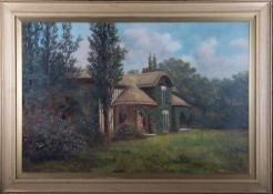 JAMES ISAIAH LEWIS (1860-1934) - QUEEN CHARLOTTE'S COTTAGE OIL PAINTING