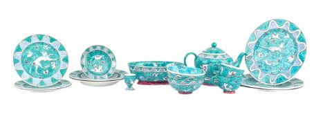 CLAUDIA MEYNELL - COLLECTION OF 20TH CENTURY HAND PAINTED CHINA PART SERVICE