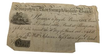 THRAPSTON & NORTHAMPTONSHIRE BANK FOR W. JOHNSON S. EATON & G ELAND