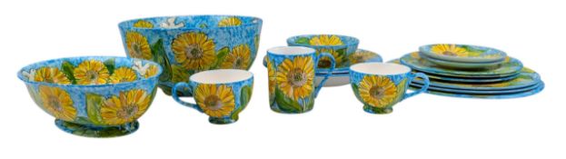 CLAUDIA MEYNELL - COLLECTION OF 20TH CENTURY HAND PAINTED CHINA PART SERVICE