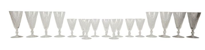 COLLECTION OF WATERFORD DUNMORE CRYSTAL STEM GLASSES