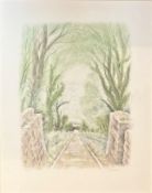 DAVID GENTLEMAN (B. 1930) - INCLINED PLANE - LIMITED EDITION LITHOGRAPH