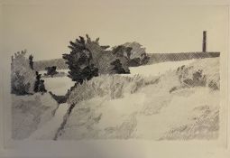 IAN FRASER RCA (1933-1986) - LANDSCAPE WITH CHIMNEY II, 1976 - ETCHING ON PAPER