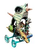 BILL REID (AMERICAN, 20TH CENTURY) IF AN ASTRONAUT FALLS FROM THE SKY... - STEEL SCULPTURE