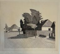 IAN FRASER RCA (1933-1986) - HOUSE ON THE CORNER, 1975 - ARTIST'S PROOF ETCHING