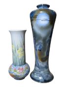 COBRIDGE STONEWARE POTTERY - 2000 & 2001 WITCHING HOUR AND WATER POEM VASES