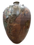 MID 20TH CENTURY JAPANESE SHIGARAKI WARE BALUSTER VASE