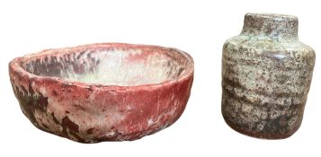 MOBACH POTTERY, UTRECHT, NETHERLANDS - TWO STONEWARE VASES