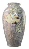 DEAN SHERWIN/SHERMIN, STOKE ON TRENT - SILVER FISH - LIMITED EDITION HAND PAINTED VASE