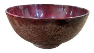 MOORCROFT FLAMBE GLAZED BOWL DISH