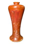 RUSKIN POTTERY - EARLY 20TH CENTURY CIRCA 1915 ORANGE LUSTRE WARE VASE
