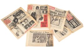 MUSIC - COLLECTION OF NEWSPAPERS - THE ROLLING STONES