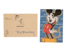 RICHARD BAZLEY (B.1962) - SIGNED CARD FROM DISNEY CREATIVE TO BAZLEY