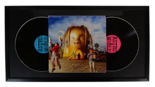 TRAVIS SCOTT (RAPPER) - ASTRO WORLD - SIGNED VINYL DISPLAY