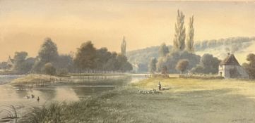FRANCIS GEORGE COLERIDGE - MAPLEDURHAM - 19TH CENTURY WATERCOLOUR