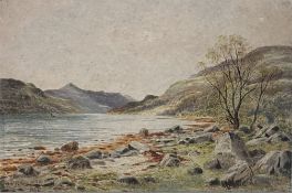 WALLER HUGH PATON RSA - THE EDGE OF THE LOCH - 19TH CENTURY WATERCOLOUR
