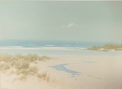 FREDERCIK JOHN WIDGERY - WATERCOLOUR & GOUACHE SEASCAPE NEAR DARTMOOR