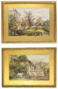 ROBERT SCOTT TEMPLE - TWO 19TH CENTURY C. 1874 WATERCOLOUR LANDSCAPE PAINTINGS