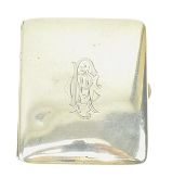 20TH CENTURY GEORGE VI HALLMARKED SILVER CIGARETTE CASE