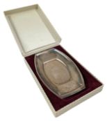 CASED ELIZABETH II HALLMARKED SILVER PRESENTATION DISH