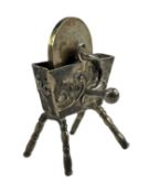 800 SILVER MARKED MINIATURE SHARPENER STONE WHEEL