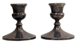 PAIR OF ELIZABETH II HALLMARKED SILVER CANDLE HOLDERS