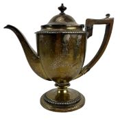 EARLY 19TH CENTURY GEORGE III HALLMARKED SILVER COFFEE / WATER POT