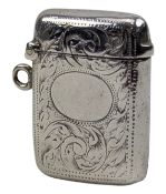 EARLY 20TH CENTURY EDWARD VII HALLMARKED SILVER ROCOCO VESTA CASE