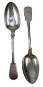 PAIR OF LARGE VICTORIAN HALLMARKED SILVER TABLE SPOONS