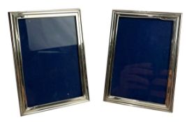 PAIR OF LATE 20TH CENTURY ITALIAN 925 SILVER PHOTO FRAMES