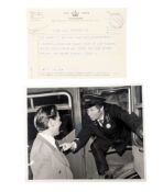 REG VARNEY'S ESTATE - ON THE BUSES TELEGRAM & PHOTOGRAPH