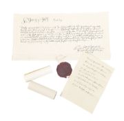 WOLF HALL (2024) - PRODUCTION PROP - CROMWELL ARREST WARRANT & LETTER