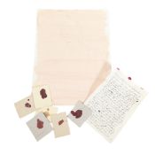 WOLF HALL (2024) - PRODUCTION PROP JANE SEYMOUR SKETCH AND LETTERS