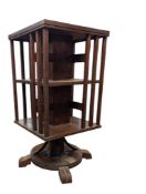 EDWARDIAN MAHOGANY REVOLVING BOOKCASE