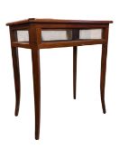 EDWARDIAN MAHOGANY BIJOUTERIE DISPLAY CABINET TABLE
