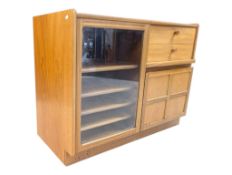 NATHAN FURNITURE - MID CENTURY TEAK ' SQUARES ' SIDEBOARD CABINET