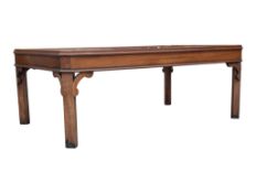 CHINESE CHIPPENDALE REVIVAL MAHOGANY COFFEE TABLE