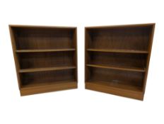 G-PLAN FURNITURE- TWO 20TH CENTURY TEAK OPEN WOOD BOOKCASE SHELVES