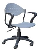 CONTEMPORARY FLAX GREY OFFICE SWIVEL CHAIR