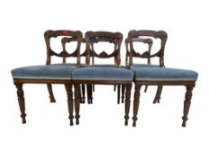 SIX 19TH CENTURY VICTORIAN AESTHETIC MOVEMENT MAHOGANY DINING CHAIRS