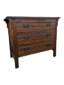 EARLY 20TH CENTURY EDWARDIAN WALNUT CHEST OF DRAWERS