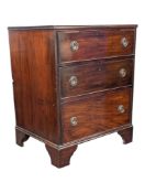 GEORGE III MAHOGANY BACHELORS CHEST OF DRAWERS