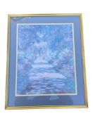 A FRAMED 20TH CENTURY CLAUDE MONET EXHIBITION POSTER