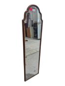 20TH CENTURY MAHOGANY QUEEN ANNE STYLE WALL MIRROR