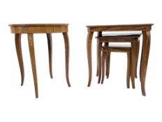 ITALIAN SORRENTO WARE NEST OF TABLES & SIDE TABLE