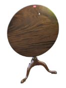 19TH CENTURY GEORGE III MAHOGANY TILT TOP TABLE